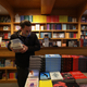 NEW YORK, NEW YORK - NOVEMBER 17: Niko Tsocanos makes room for former President Barack Obama's memoir at the Greenlight Bookstore in the Flatbush neighborhood of Brooklyn on November 17, 2020 in New York City. "A Promised Land" is the first of two memoirs written by former President Obama. (Photo by Michael M. Santiago/Getty Images)